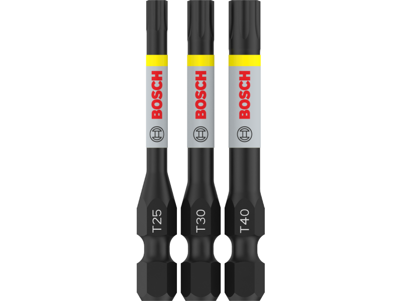 3-delni komplet vijačnih nastavkov Bosch PRO Torx Impact, T25/T30/T40, 55mm, 2608521U55